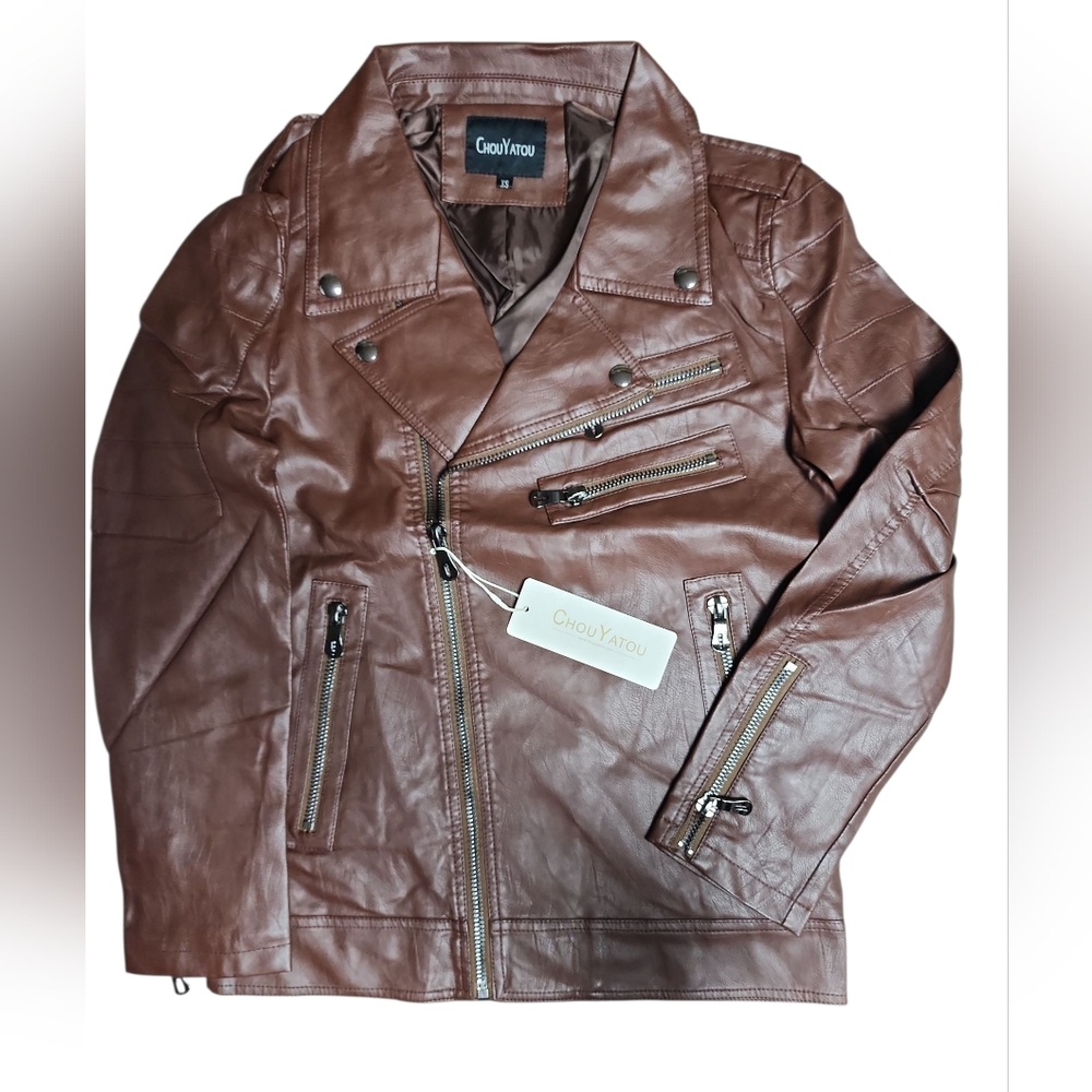 Feux leather men's biker jacket.